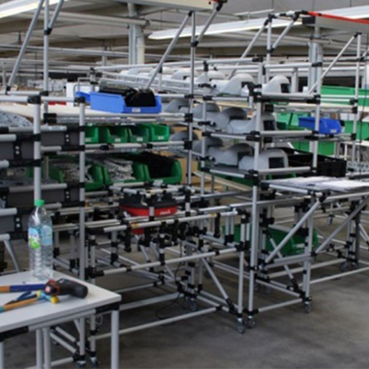 Nachher: Flexibles Baukastensystem mit FIFO-Materialbereitstellung